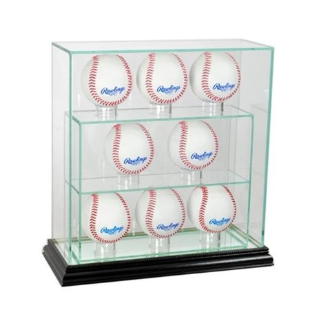 PERFECT CASES Perfect Cases 8UPBSB-B 8 Upright Glass Display Case; Black 8UPBSB-B